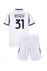 Inter Milan Yann Bisseck #31 Jalkapallovaatteet Lasten Vieraspeliasu 2026-27 Lyhythihainen (+ Lyhyet housut)